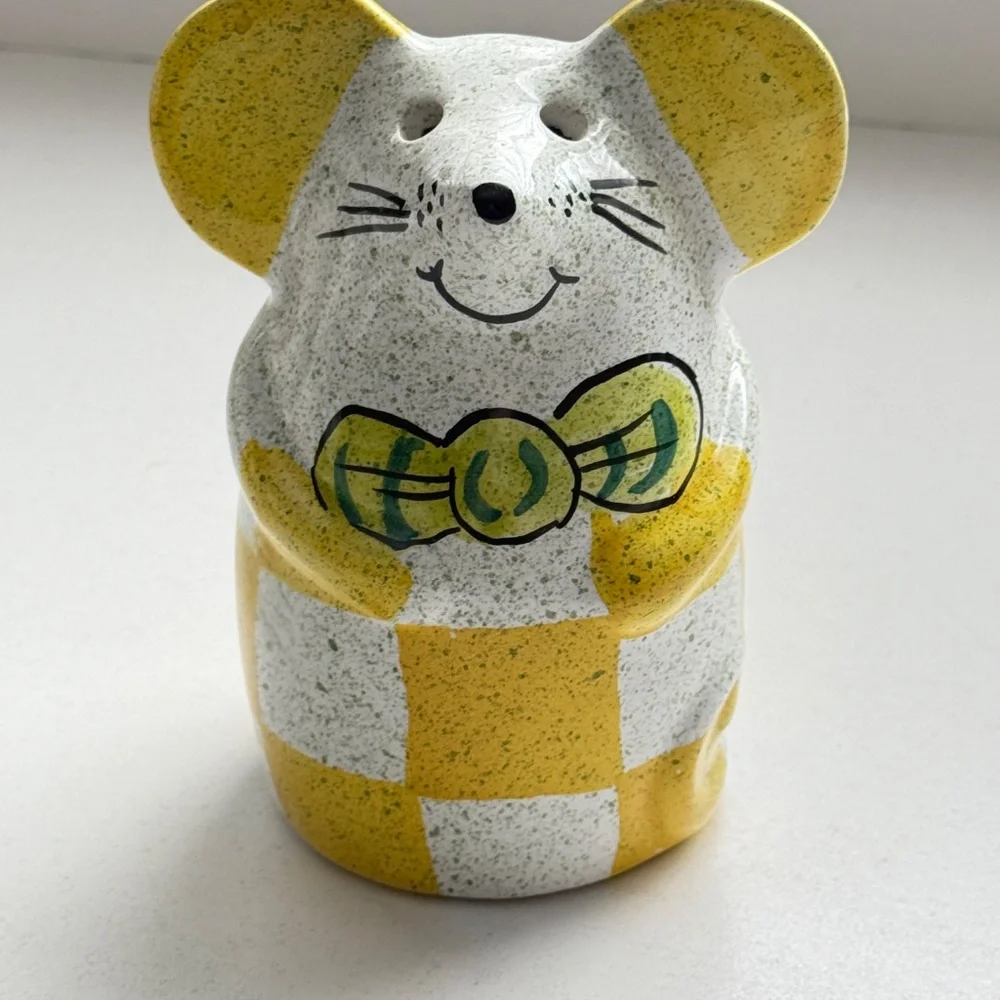 Ceramic Mouse‎ Parmesan Shaker Made In Italy Hand Painted